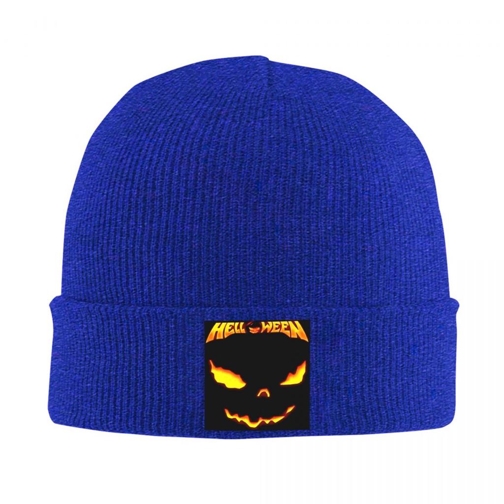 Helloween Rock Band Warm Knitted Cap Fashion Bonnet Hat Autumn Winter Outdoor Beanies Hats for Unisex Adult