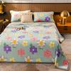 Color Flowers Pattern Blanket Lightweight Fluffy Plush Floral Printed Super Soft Flannel Throw Blanket for Bed Sofa and Travel