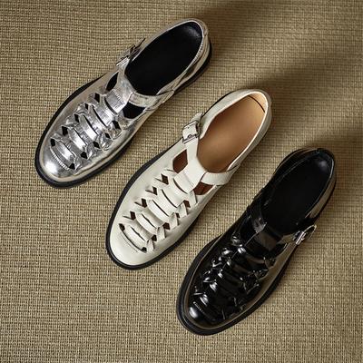 Модные новые весенне-осенние женские туфли из овчины с круглым носком, женские туфли-лодочки, женские туфли, модные перфорированные лоферы, туфли на низком каблуке