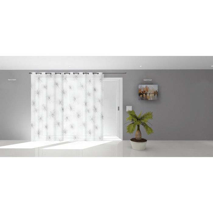 Voilage à œillets - SOLEIL D OCRE - Lionel - 280 x 250 cm - Blanc - 100% polyester