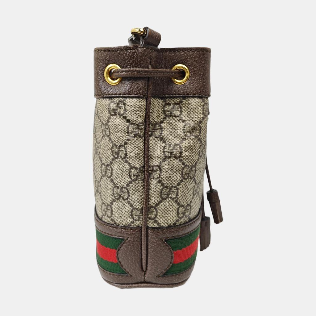 [Pre-Owned] Gucci Ophidia Mini Bucket Bag 'Beige/Ebony' - Very Good #16M6QJO