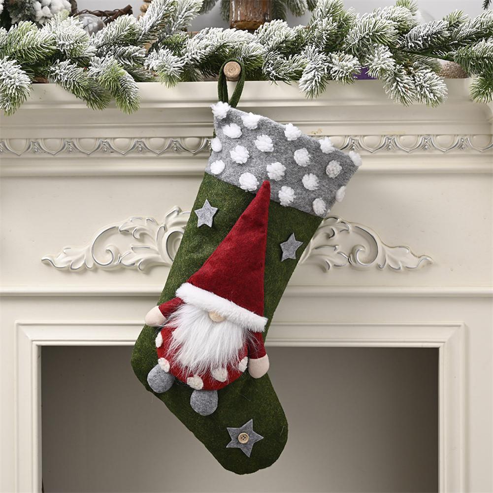 Christmas Decoration 2023 Big Boots Christmas Tree Decorations Candy Bag Santa Elks Snowman Christmas Sock