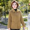 Qiao Yaying Autumn/Winter New Wool Coat for Middle-Aged Women – Solid Color, Large Size, Double-Sided, Short Style.