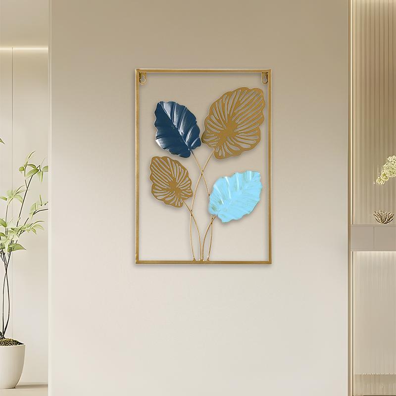 Настенный подвесной железный кулон, украшение, креативные листья растений, украшения для дома в скандинавском стиле