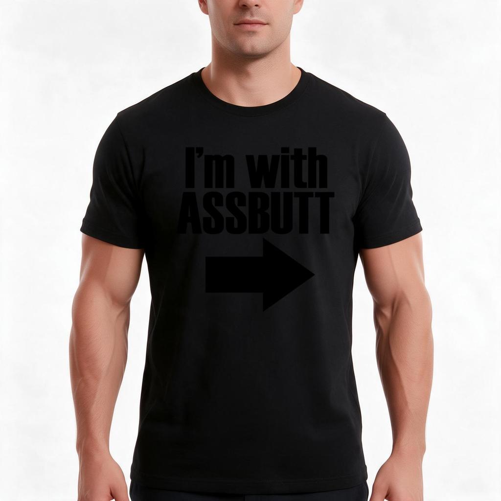 Are You With An Assbutt Tshirt Summer Casual Cotton Tee Oversized Streetwear Tops Vintage Graphic Print Unisex Unisex Unisex