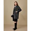 INMAN Women's 100% Pure Wool Revere Collar Double-Faced Winter Coat