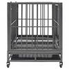 VidaXL Cage pour chiens avec roues Acier 92x62x76 cm