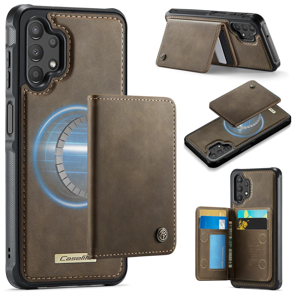 CASEME Серия ME80 Для Samsung Galaxy A13 4G/A04s 4G (164.7мм) Магнитный чехол-кошелек из кожи и ПК/ТПУ для телефона, съемный