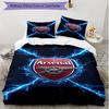 3pcs Duvet Cover Set (1*Duvet Cover + 2*Pillowcase, Without Core), football team.C Print Soft All‑Season Bedding Set, Home Bedroom Decor Gift