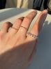 SSeeSY  Custom Minimalist Jewelry Half CZ Inlay 18K Gold Plated Stainless Steel 1mm Thin Eternity Cubic Ring for Women