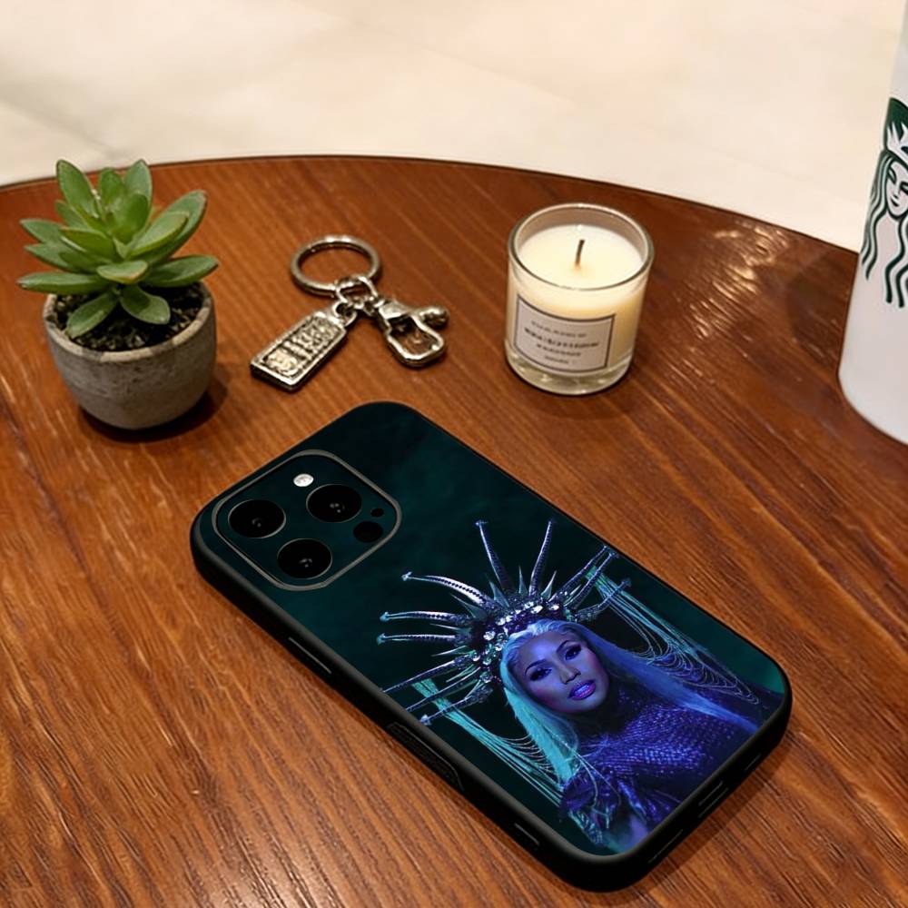Чехол для телефона певицы Ники Минаж Для iPhone 17, 16, 15, 14, 13, 12, 11 Plus, Pro Max, Другие Мягкий Силиконовый Черный Чехол