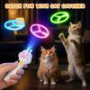 1 Set Interactive Cat Fetch Toy 6 Flying Discs Flying Saucer Stick Interactive Cat Toys  Playtime