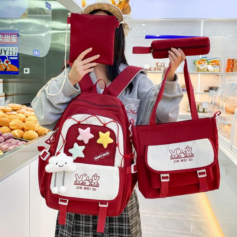 New Schoolbags Fashionable and Trendy Burden Reduction and Spine Protection Backpack