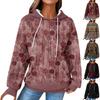 Women's  Long Sleeve Casual  Print Drawstring Hoodie Sweatshirts For Women Pullover With Pockets
