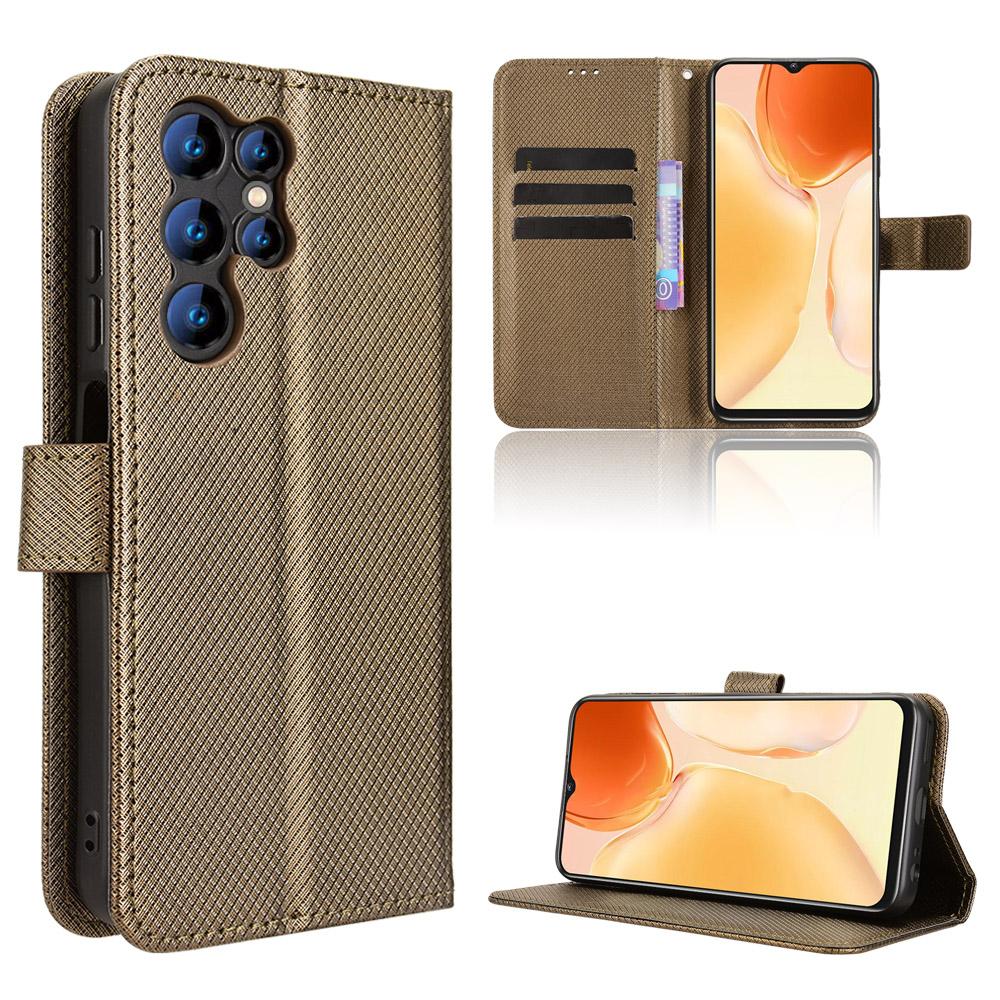 Для Oukitel C61 Pro/Oukitel C61 Кожаный чехол-кошелек с ремешком Текстура бриллианта Чехол для телефона