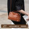 Верхний слой Коровья кожа Бостон Подушка Сумка Женская Новая Сумка через плечо Черная Модная Высококачественная Мягкая кожаная Сумка