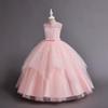 Платье принцессы с цветочным тюлем для девочек на первый день рождения, Рождество или выступление