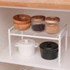 Kitchen Storage Shelf Cabinet Layered Organizers Rack Stackable Counter Shelves Rustproof Spice Rack Pot Bowl Dish Storage Rack