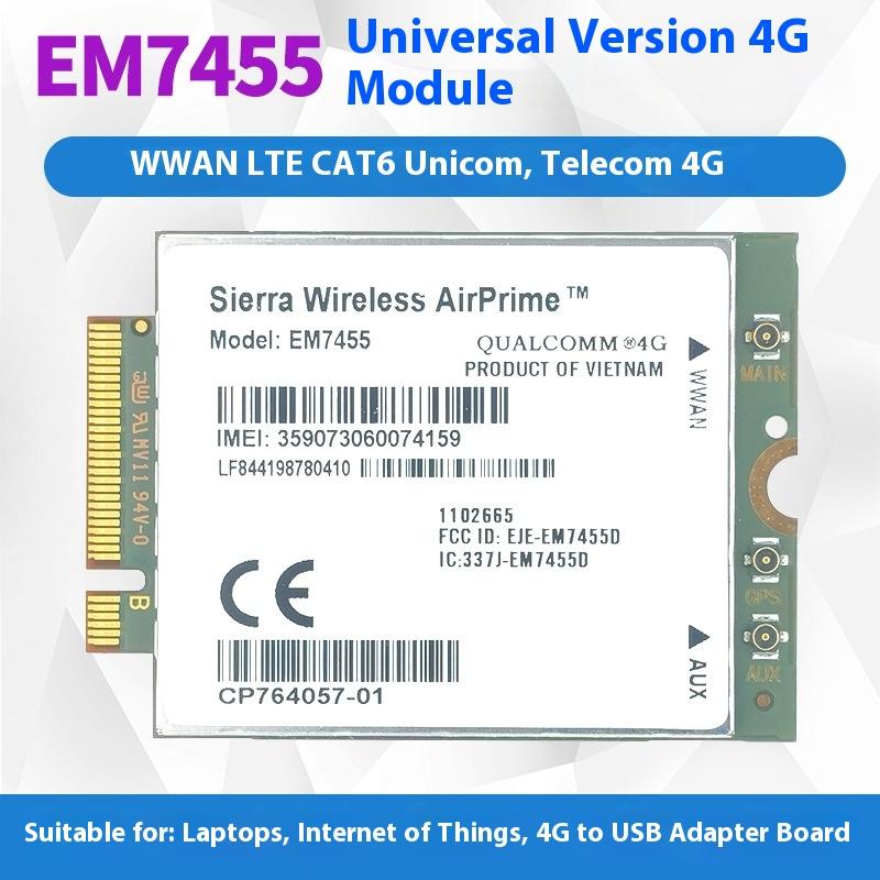 1 Комплект 4G Карты 300 Мбит/с WWAN Беспроводной Em7455 1103582 FDD/TDD LTE Cat6 NGFF M.2 4G Модуль Для Ноутбука и 4G Роутера
