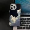 Белое облако Чехол для телефона для iPhone 16 15 14 13 Pro 12 11 Pro Xs X XR Max 8 7 SE Лазерный Жесткий PC+TPU Чехлы Задняя крышка