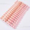 150pcs/bag Glossy Nude Medium Almond Press On Nails White French Tips False Nails 15sizes Full Cover Artificial Extension Nails