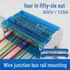 220V DIN Rail Multi-out Wiring Terminal Box: High Current Surface Mount Connector