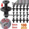 8/6 Mm Plastic Rivet Fender Push Pin Clip Car Expansion Screw Fixing Buckle