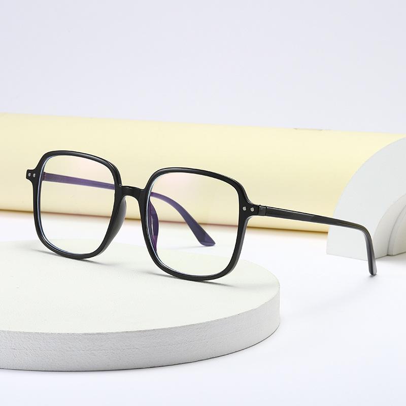 Ультралегкие женские квадратные очки для защиты глаз от синего излучения, антирадиационное большое лицо, тонкое и универсальное круглое плоское зеркало