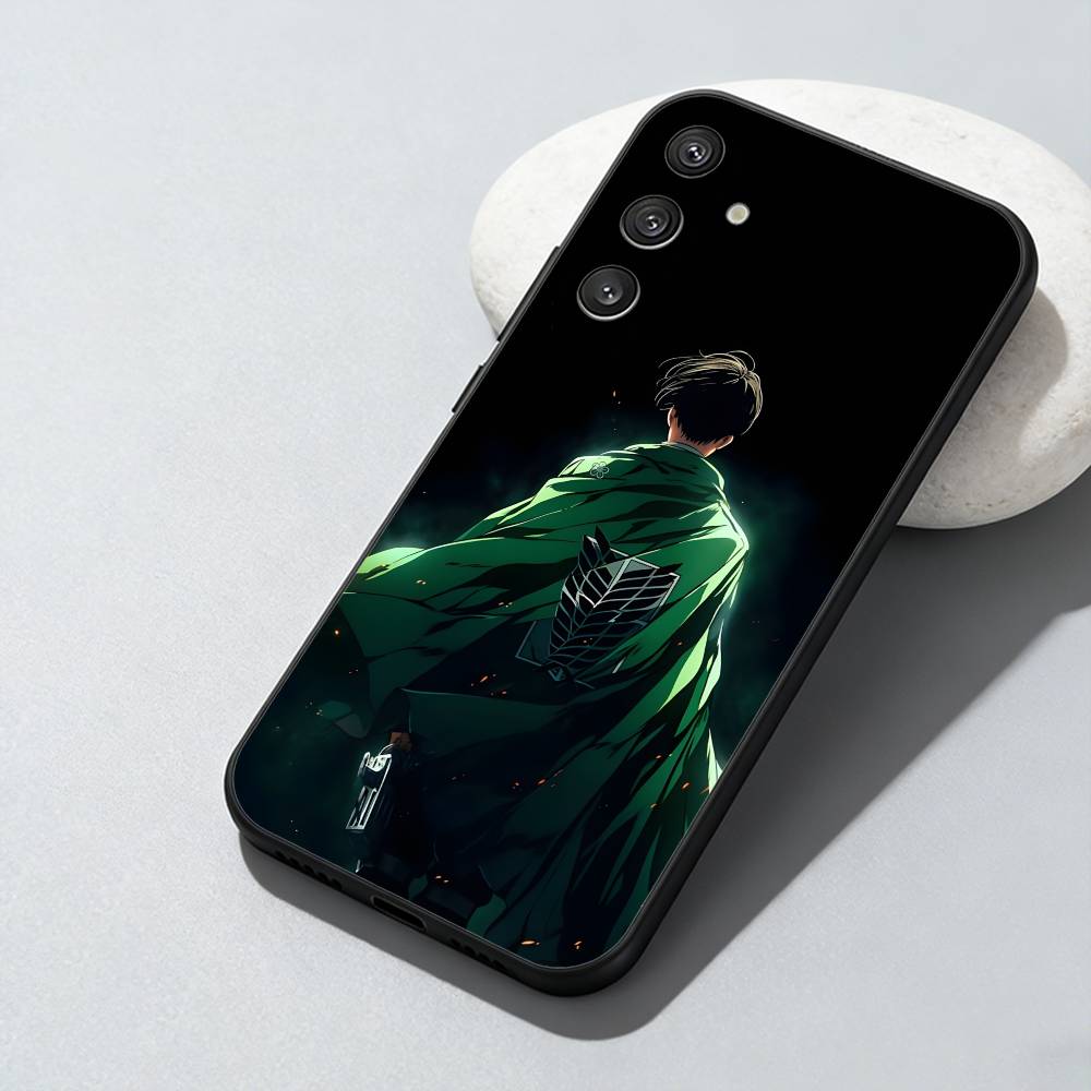 Чехол для телефона Аниме АТО Л-Леви Аккерман для Samsung Galaxy A73, A72, A71, A70, A52, A51 Другие Мягкий Черный Чехол