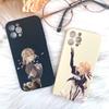 Фиолетовый чехол для телефона Evergarden для iPhone 11 12 13 Pro Max X XR XS Max 6 6S 7 8 Plus SE 2022, жидкий квадратный цветной чехол для телефона