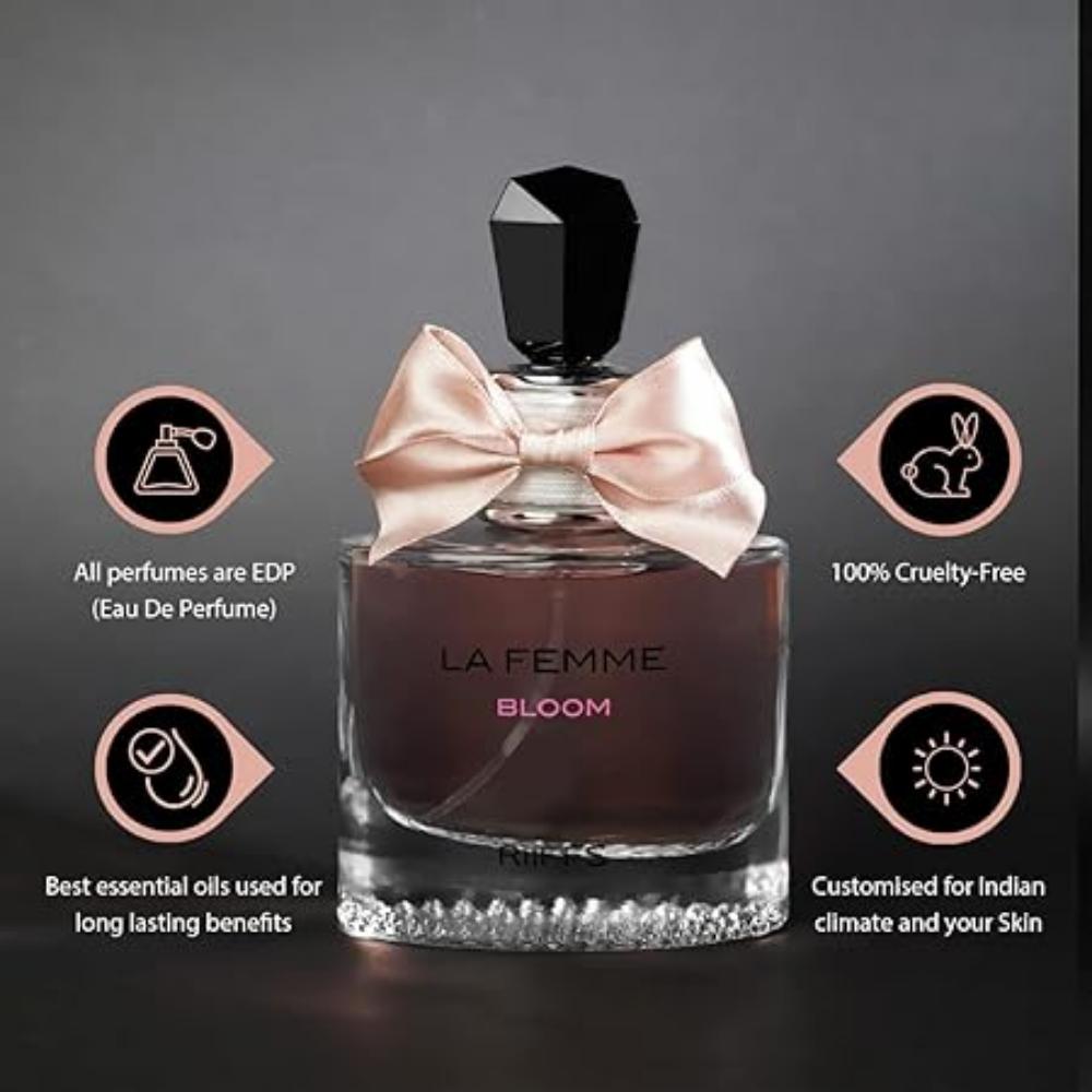 RiiFFS La Femme Bloom импортные долговечные женские духи 100 мл, фруктовые, цветочные и древесные, успокаивающий аромат