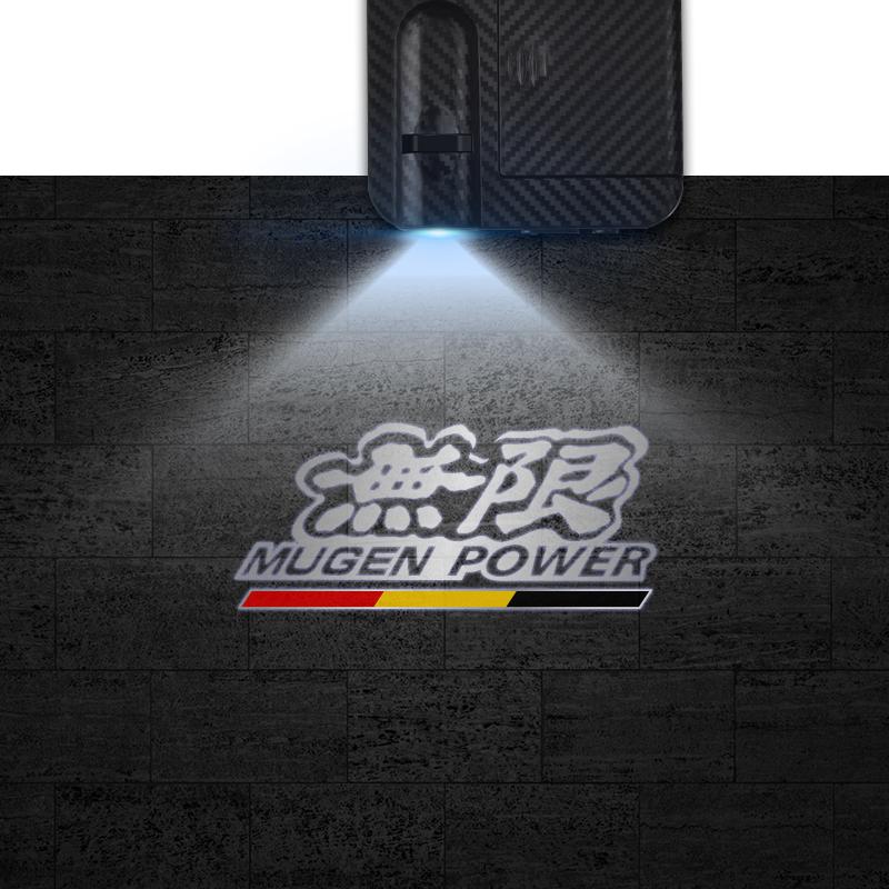 1/2PCS For Mugen Power Logo LED Courtesy Lamp Car Door Welcome Light Ghost Shadow Light For Honda Civic Typer Accord CRV HRV Fit EW8
