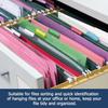 Hanging File Folder Tabs, 60 Sets Multicolor File Tabs and erts 2" Clear Plastic Labels for Hanging File Folders