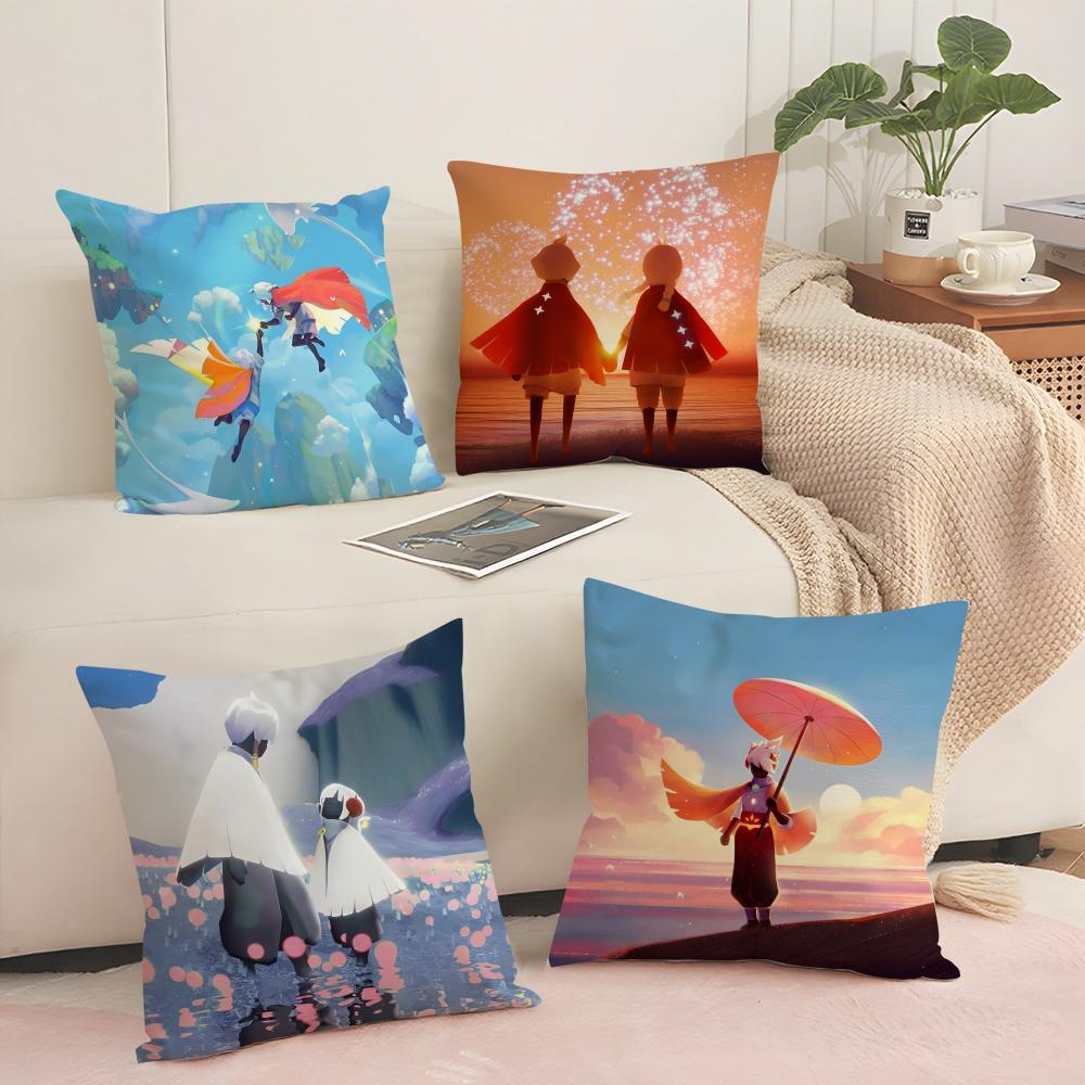 Games Sky ChilDRen of the Light Cushion Cover Pillowcase Ultra Soft Skin Friendly Fabric Cloud Like Comfort Concealed Zipper