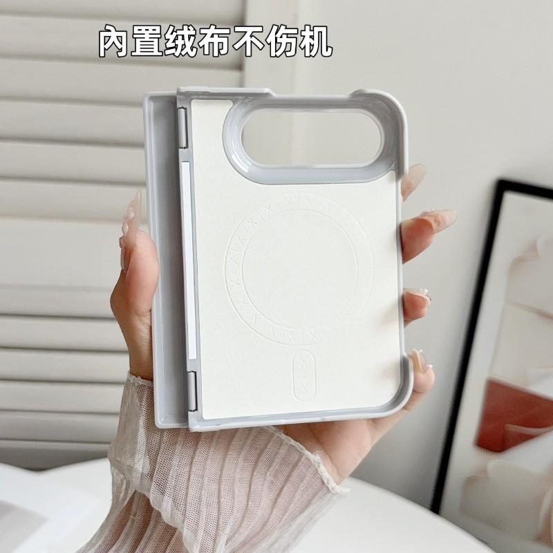 Magnetic Flip Case IPhone Duo With Suede Texture Wave Full Coverage Shockproof Protective Cover