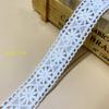 Newest 4meter/lot 2cm/2.7cm/3cm/3.5cm Wide Good Quality Off White Cotton Embroidered Plum Floral Lace Material Small Wide Trims