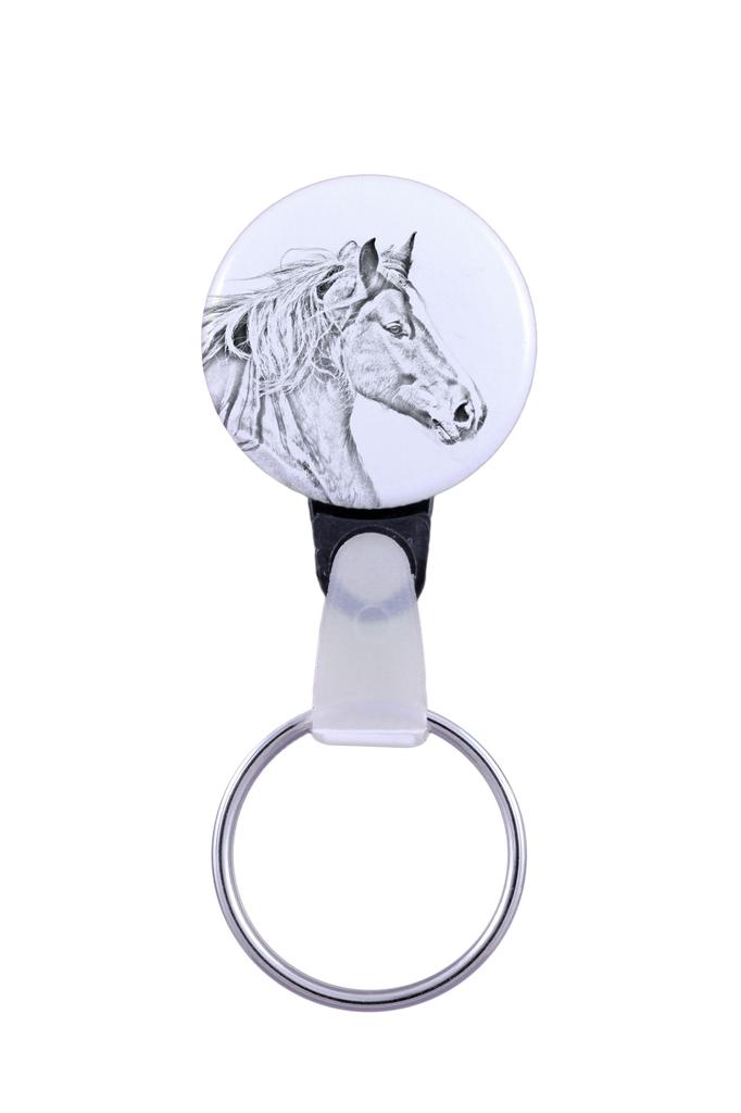 Freiberger - Unique Keychain with a Horse Picture, Handmade Product, Light and Handy Pendant from Art-Dog Brand