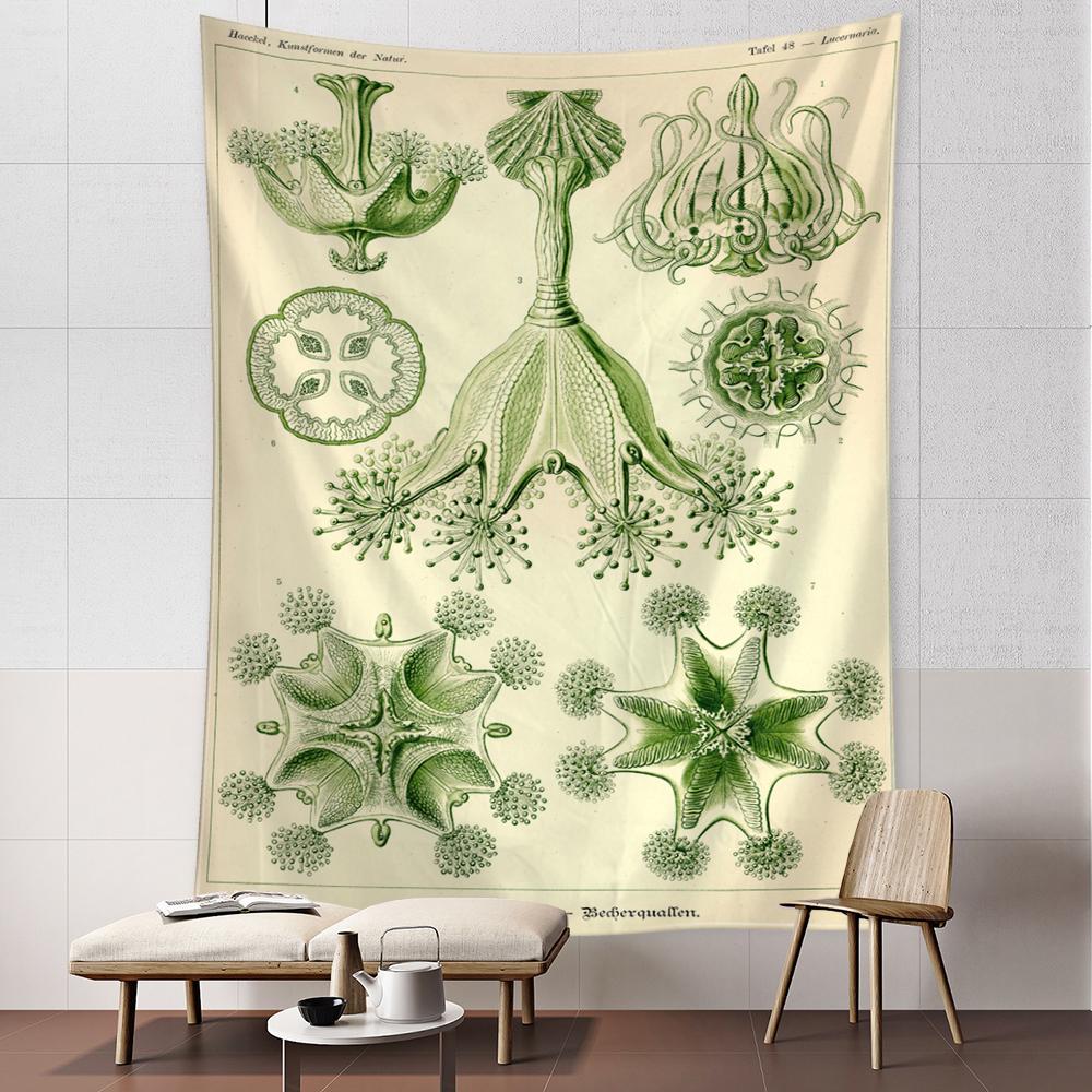 Осьминог Медуза Классификация Карта Гобелен Настенный Художественный Богемный Стиль Психоделический Общежитие Простой Домашний Декор