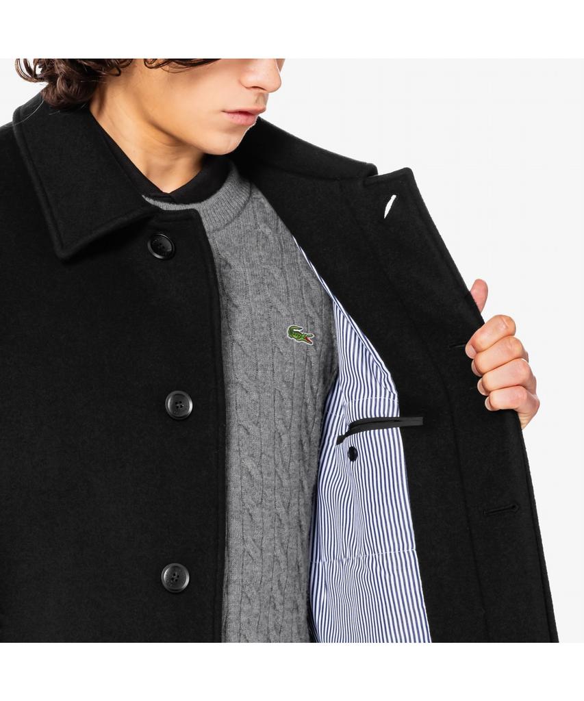 Lacoste Men'S Wool Cashmere Balmacaan Coat Bh512E-55N 031