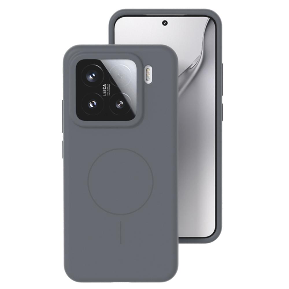 Для Xiaomi 15 Жидкий силикон Магнитный чехол Покрытие для телефона с ощущением кожи