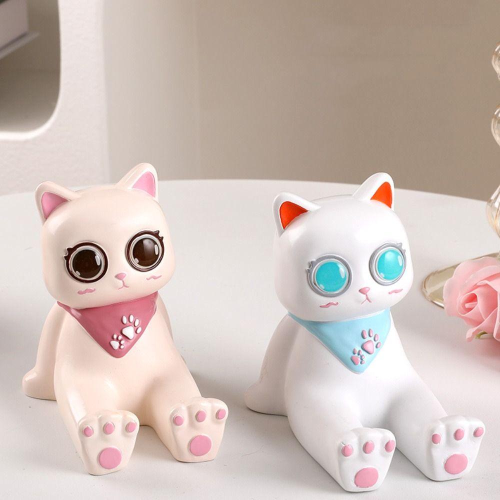 Смола Кот Форма Держатель для Телефона Фигурка Модель Форма Кошки Кронштейн для Телефона Домашние Украшения