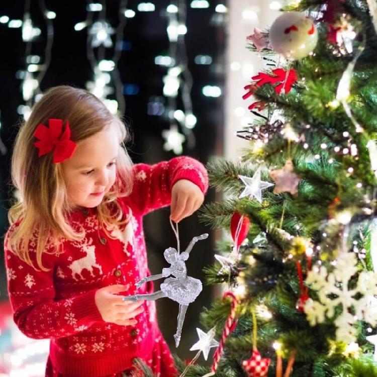 Рождественское украшение «Балерина», праздничный акриловый декор, подвеска для показа в помещении и в машине
