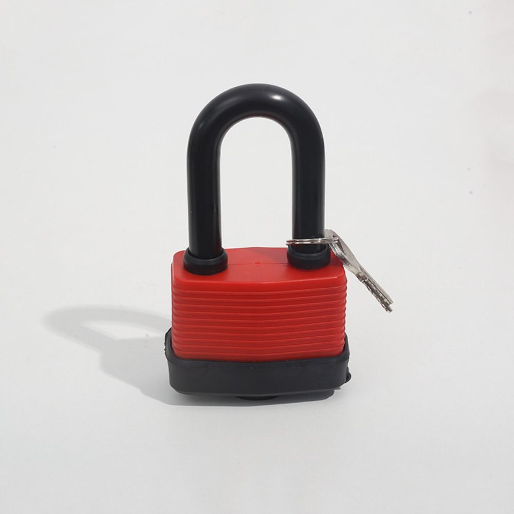 38.8/22.7/58.9mm Long/Short Shackle Red Daily Lock Key Laminated Steel Padlock Indoor
