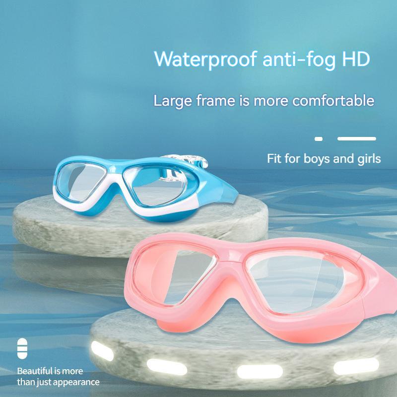 Children's Anti Fog Waterproof Swimming Goggles Transparent Swim Glasses Boys Girls Water Sport Diving Eyewear Without Box