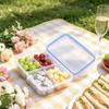 Многоразовые пластиковые контейнеры для хранения продуктов с герметичными крышками, отделениями для приготовления еды, обеда в офисе, пикника, хранения продуктов на кухне