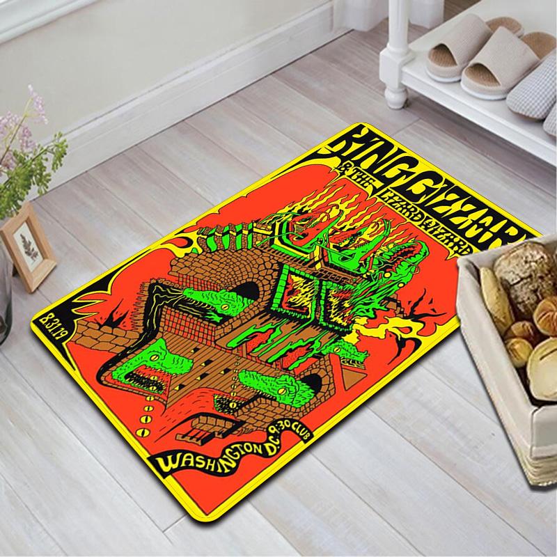 Lizard Rock Wizard Band Rug Floor Mat for Living Room or Bedroom Soft and Comfortable Carpet a Gift for Birthday and Holiday.NFF0928576