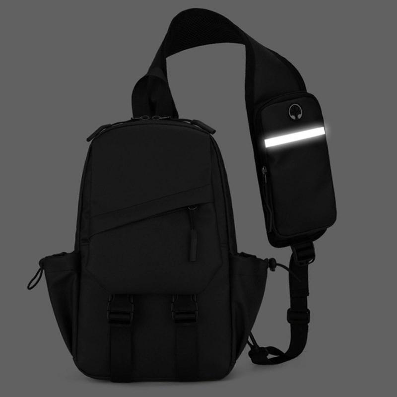 Man Slings Backpack Practical Crossbody Bag Chest Bag Sports Bag Casual Daypacks Shoulder Bag for Daily Travel Gray less