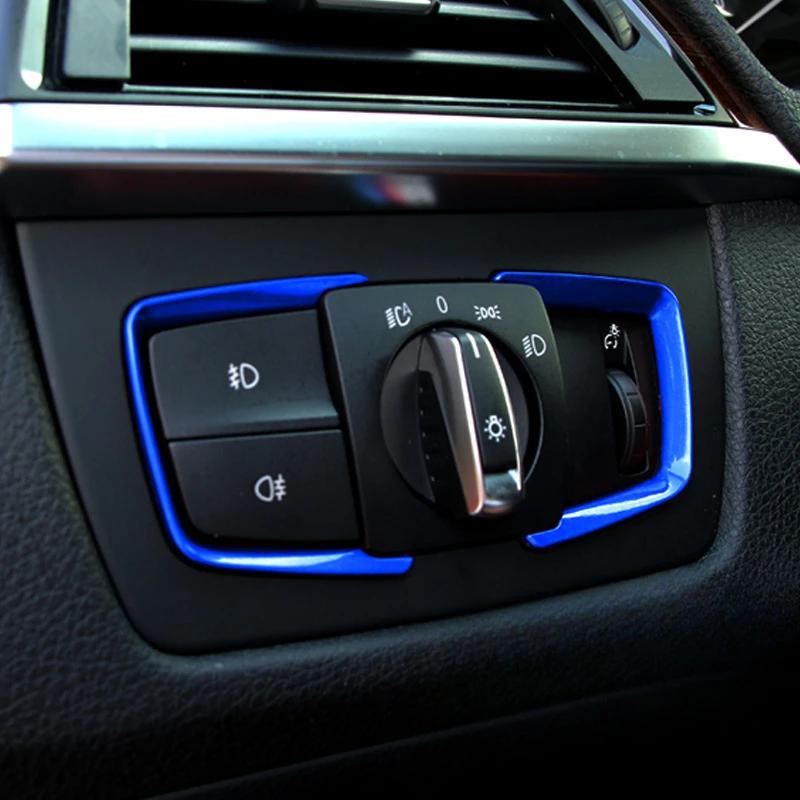 Рамка панели переключателя фар автомобиля для BMW 1 2 3 4 серии X5 X6 F22 F30 F31 F32 F33 F15 F16 320 328 наклейка отделка крышки аксессуары