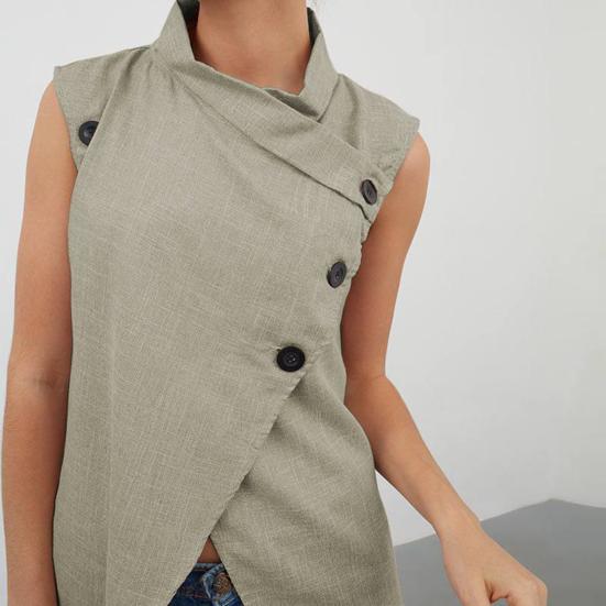 Женская длинная рубашка с крестом, асимметричная летняя однотонная однобортная туника, уличная одежда