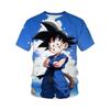 Летняя футболка Dragon Ball 2026 Детская футболка Аниме Персонаж Сон Гоку Супер Сайян Футболка с коротким рукавом для детей